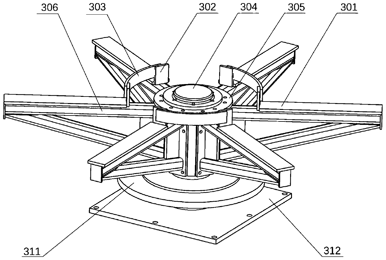 Vertical active uncoiling device for spiral steel plate bin forming