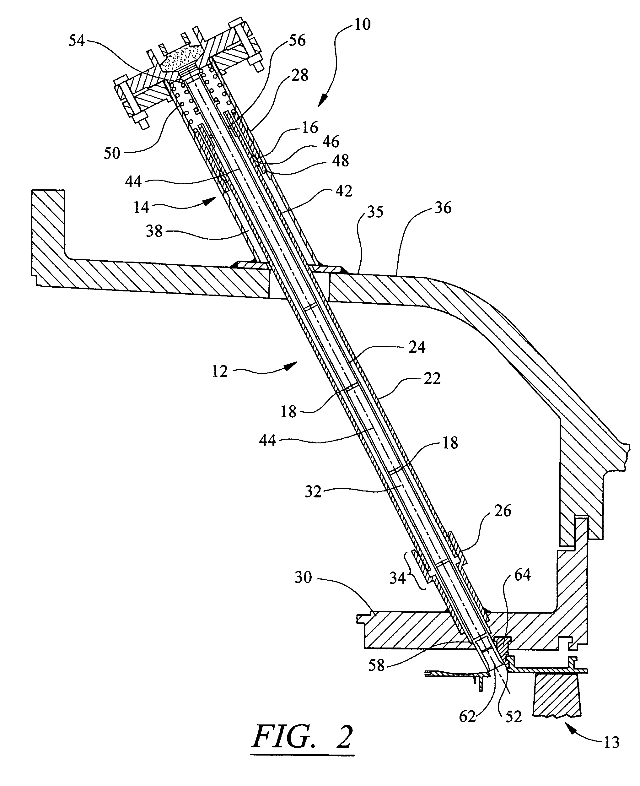 Inspection system for a turbine blade region of a turbine engine