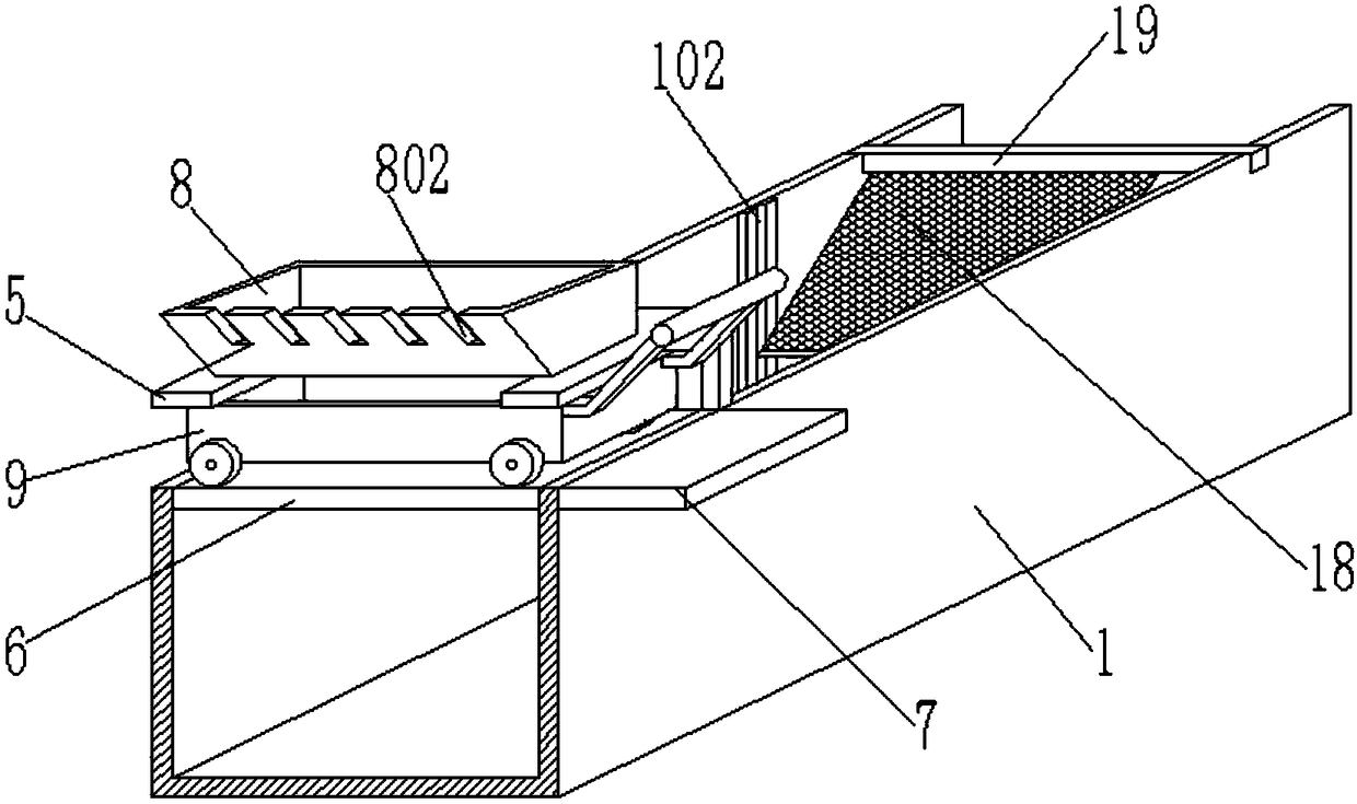 Sewage disposal device for hydraulic engineering