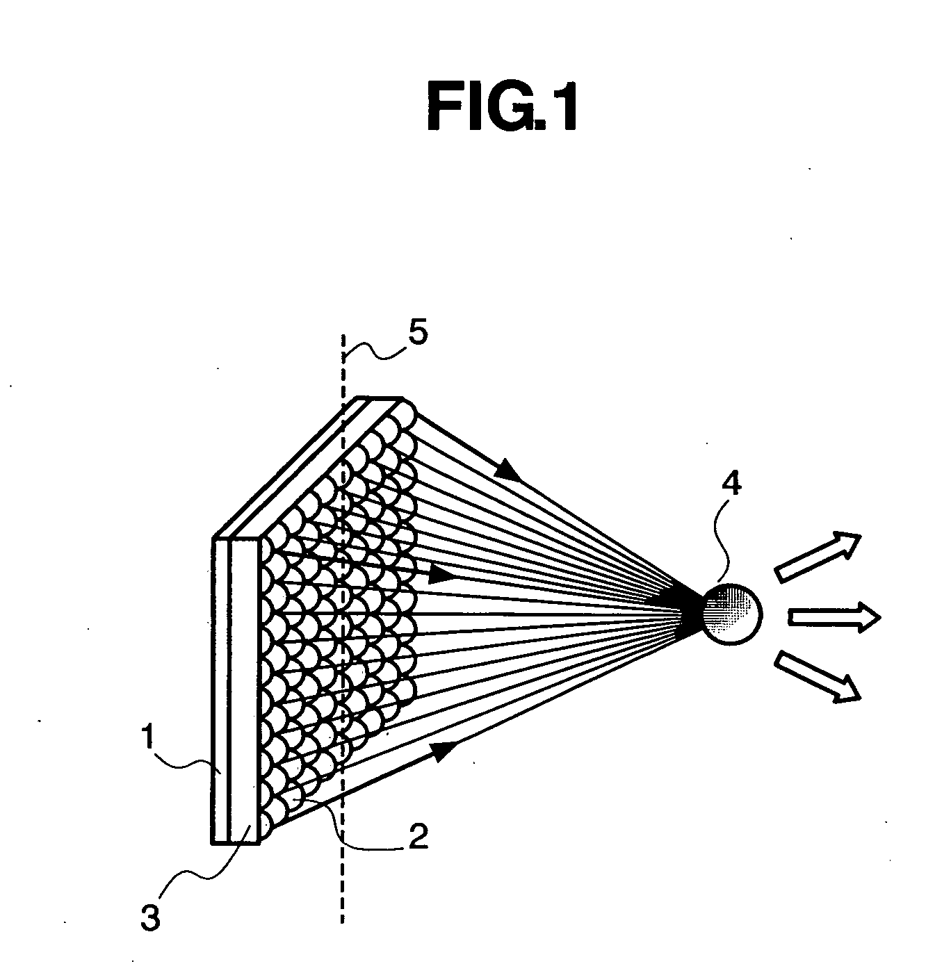 Lens array and display apparatus using same