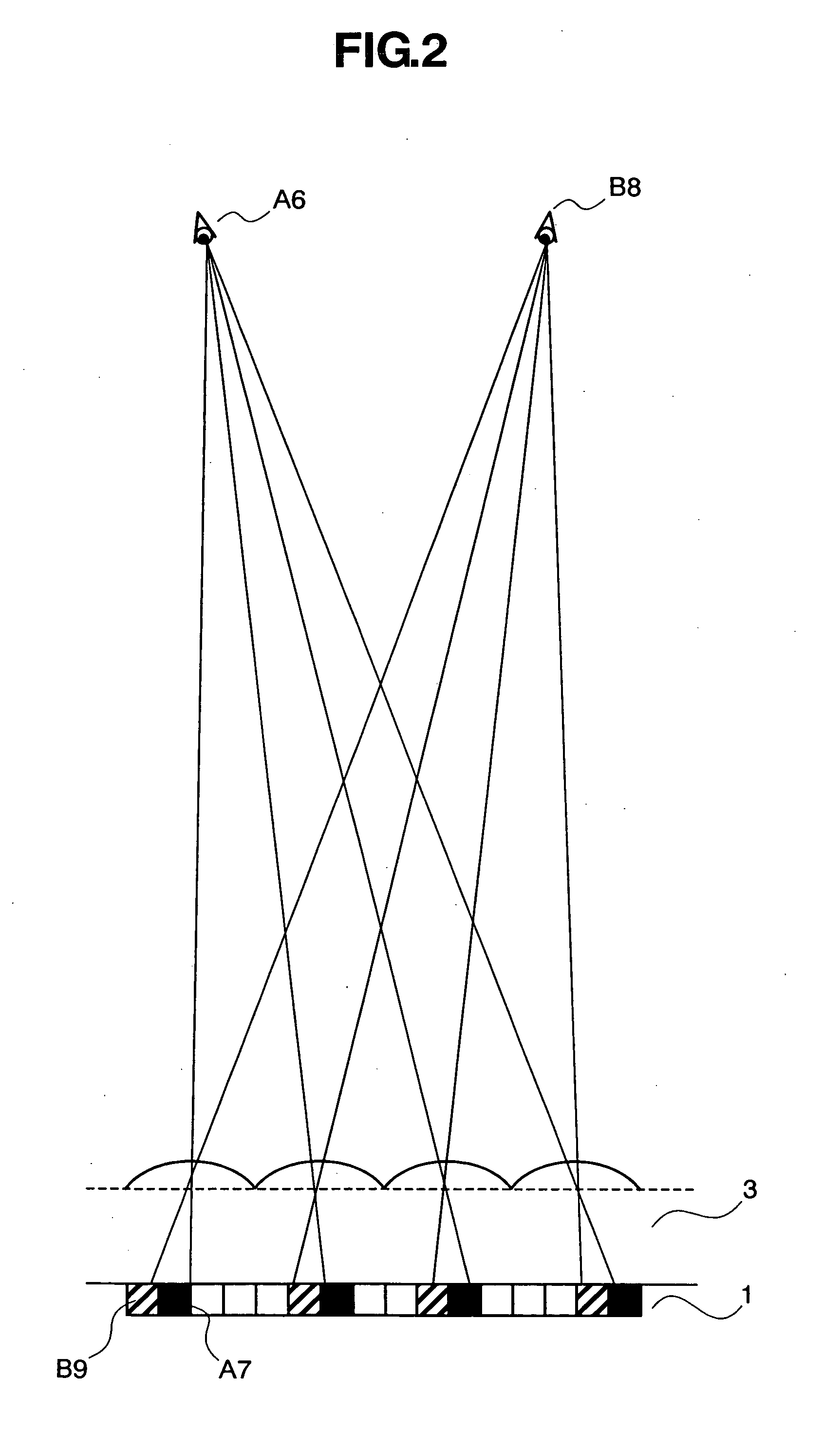 Lens array and display apparatus using same