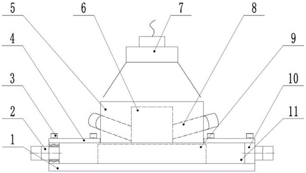 Online observation method and device for gas-liquid-solid phase abrasive particle flow rotational flow field