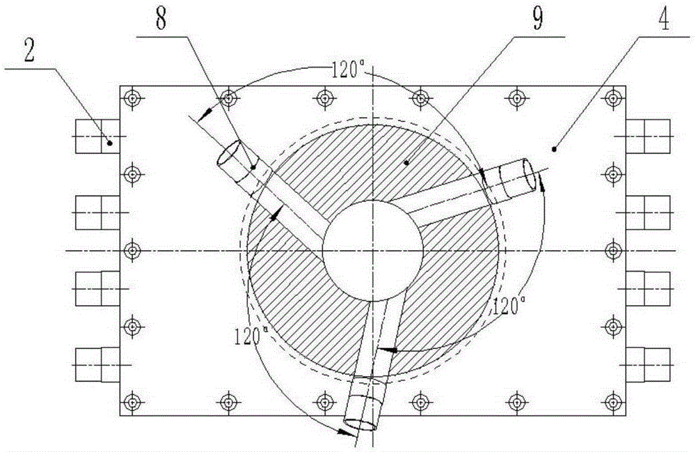 Online observation method and device for gas-liquid-solid phase abrasive particle flow rotational flow field