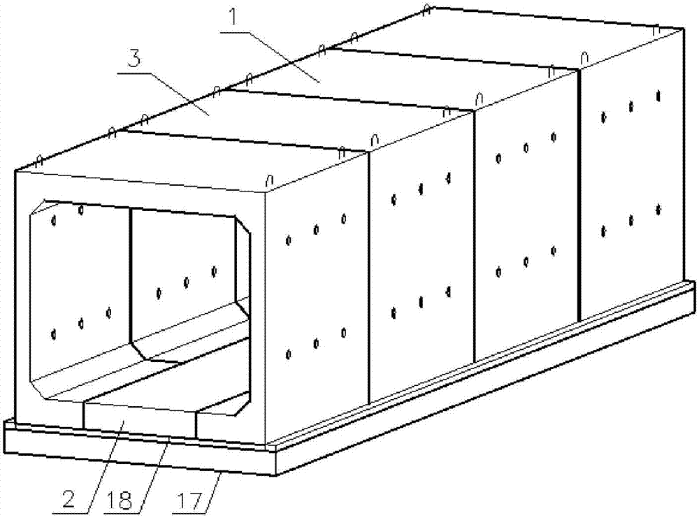 Door-shaped assembled reinforced concrete box culvert and construction method thereof