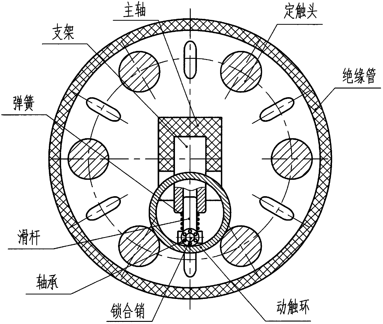 Innovative contact switching mechanism of tapping switch