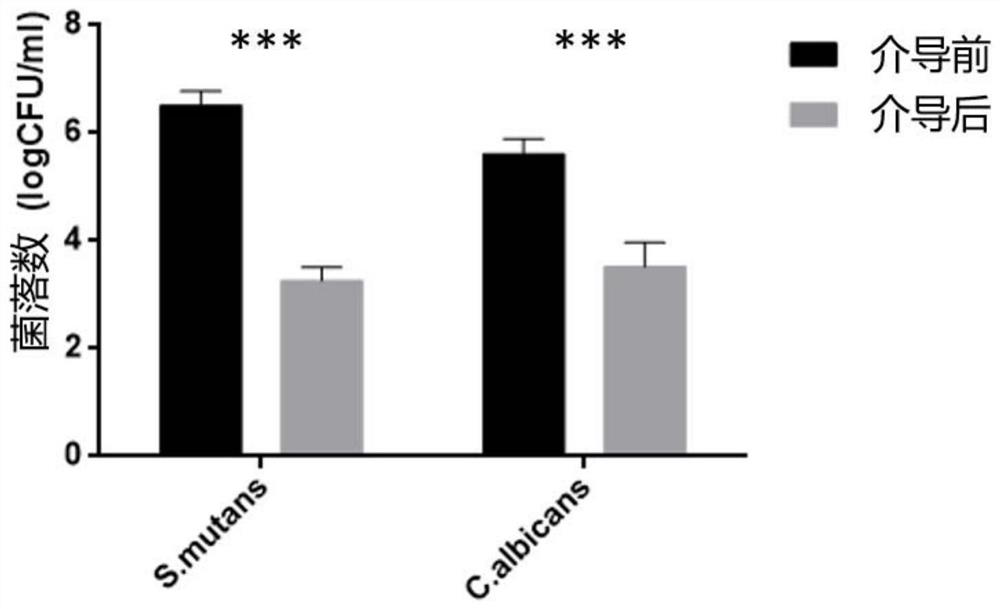 A method for inhibiting streptococcus mutans and candida albicans bibacterial biofilm