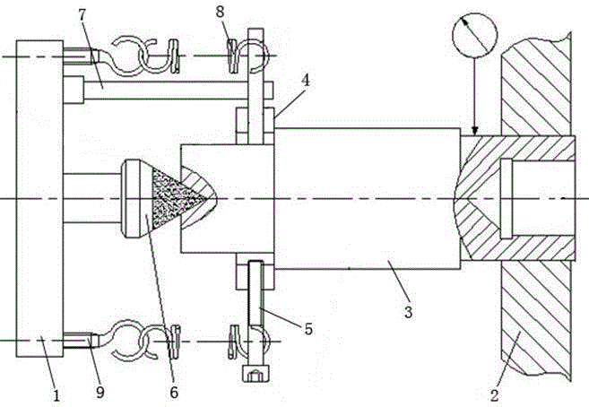 Positioning and clamping device for inner hole grinding