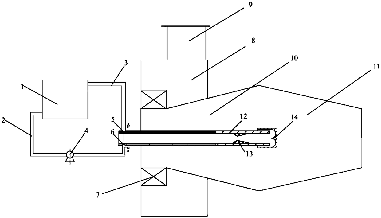 Double-cone inverse-spray pulverized coal burner capable of preventing overheating deformation of primary air pipe