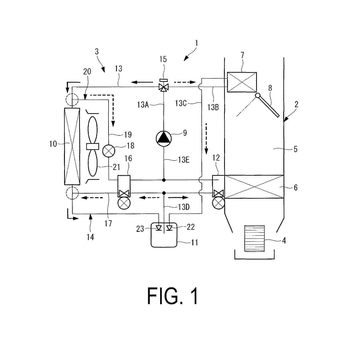 Heat-pump-type vehicular air-conditioning system