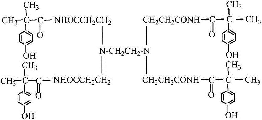 Absorbent used for removing acid gas and having oxidative degradation resistance performance