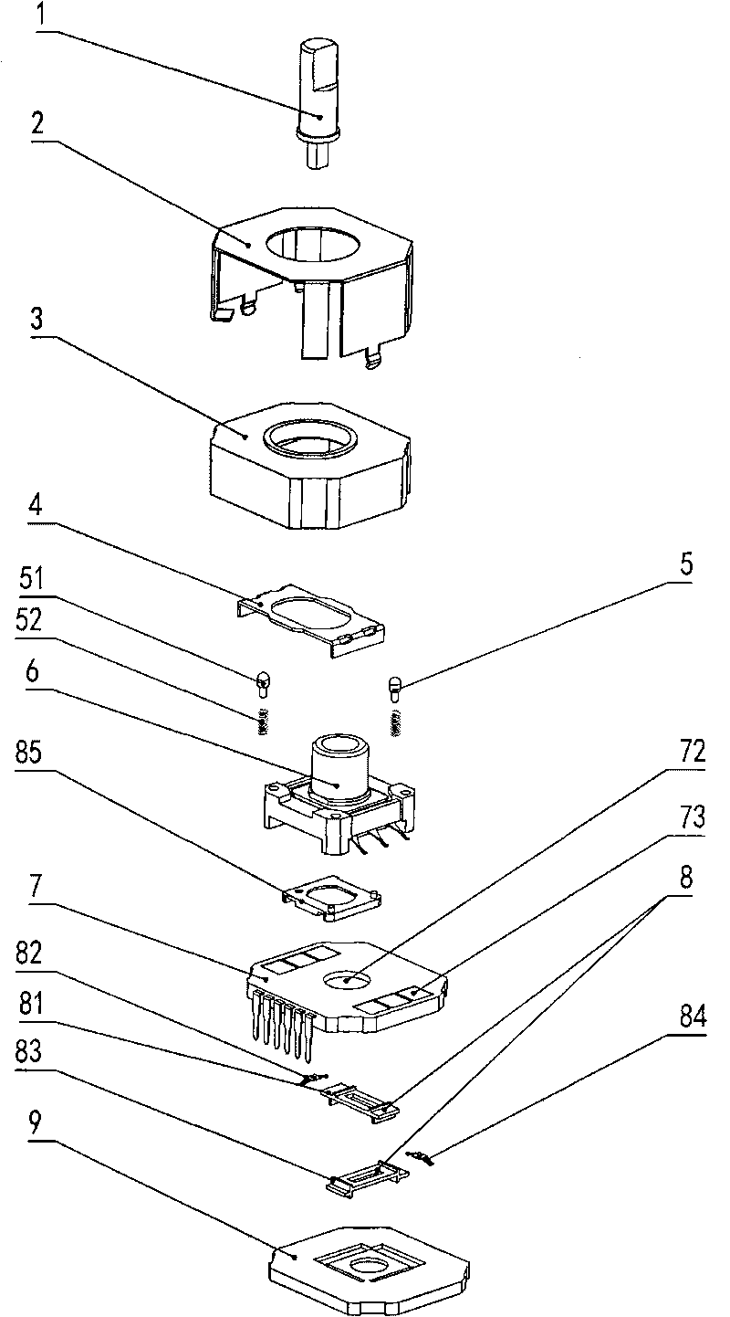 Switch, multifunctional controller, control system and automobile