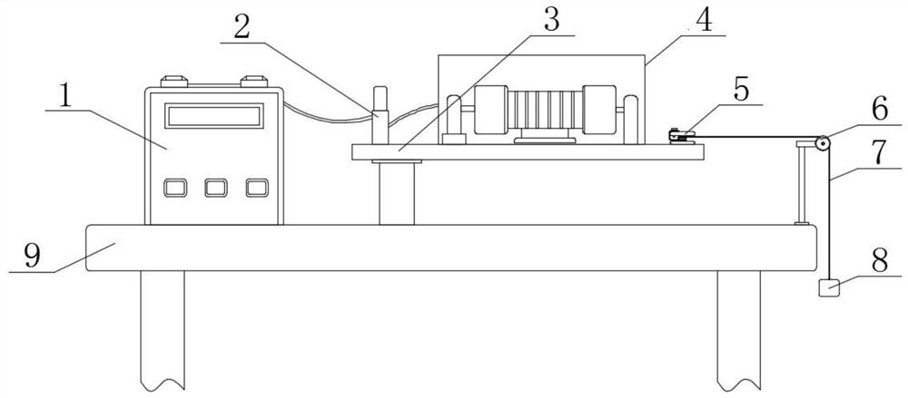 Experimental device taking direct-current vibration motor as vibration wave source and experimental method thereof