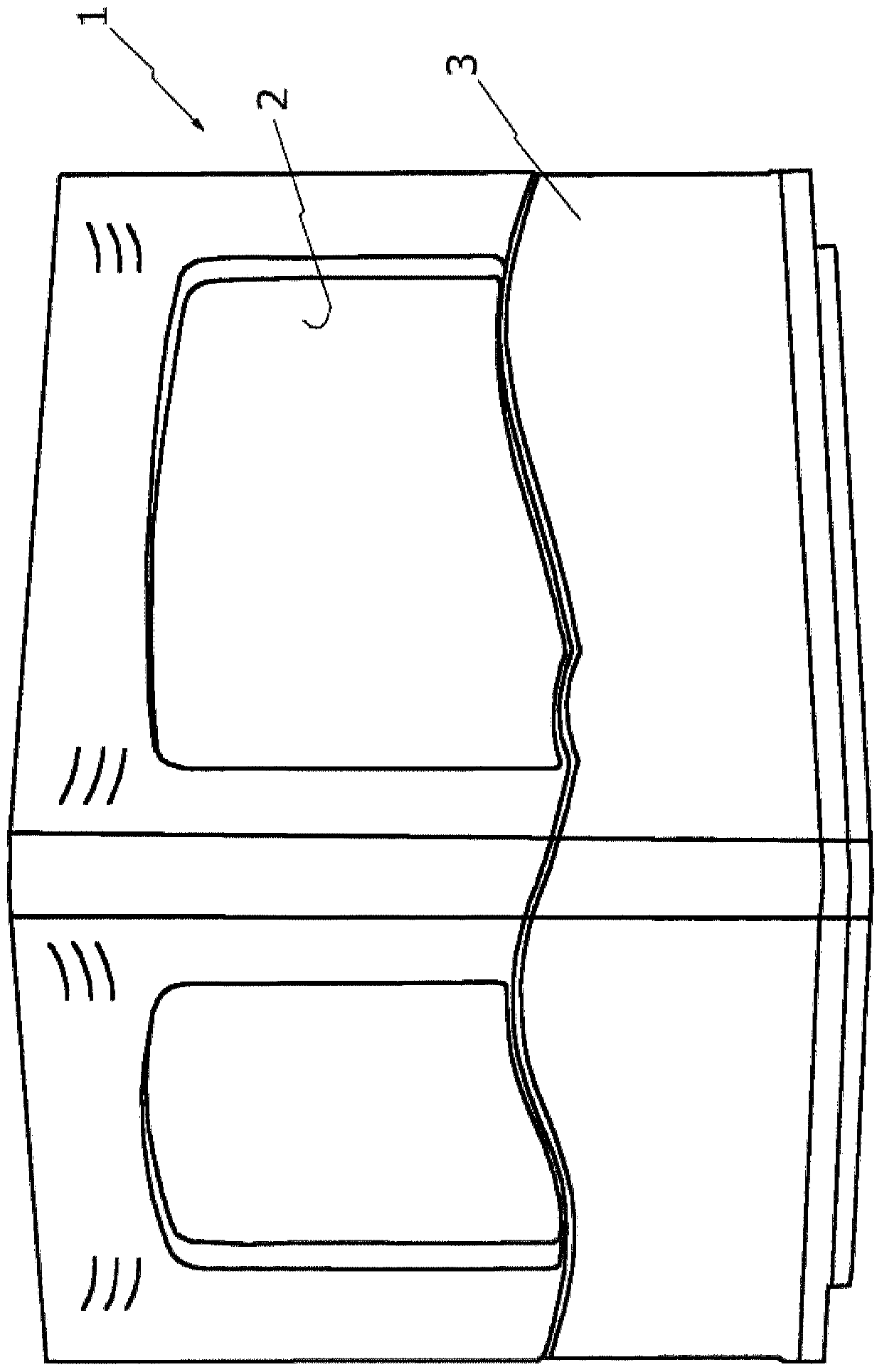 Method and device for label arrangement on a crate, in particular a bottle crate