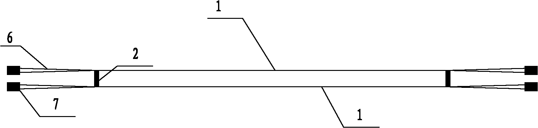 Ropeway transport system of long-span steep terrain wind power device