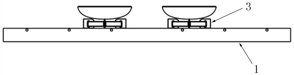 Cooking bench for simulated kitchen laboratory and simulated kitchen laboratory