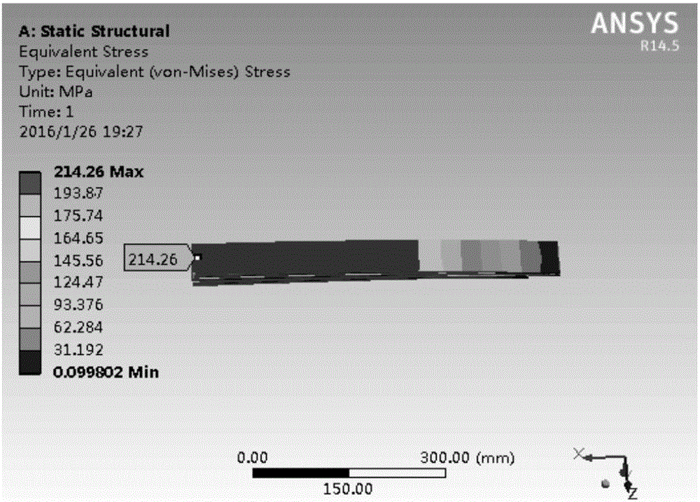 Method for verifying strength of each leaf of end contact type few-leaf oblique main and auxiliary springs