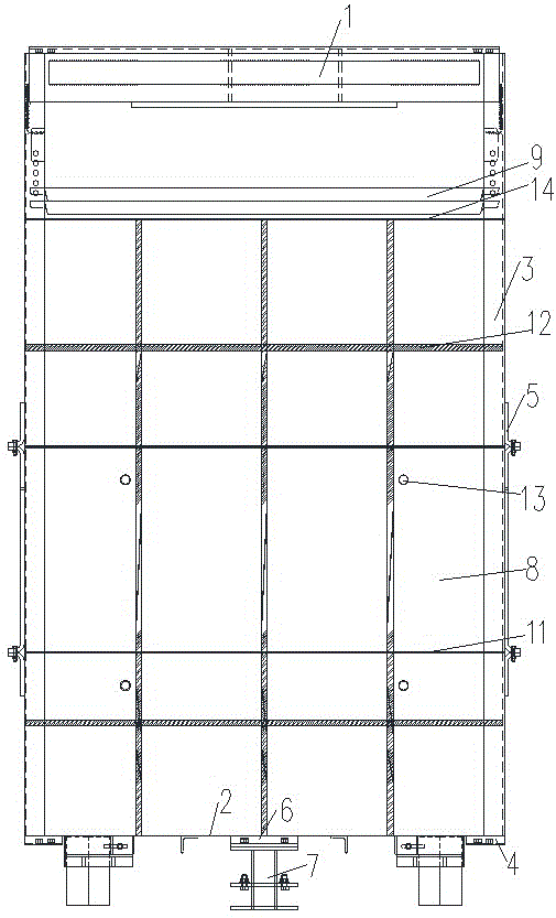 An integral elevator counterweight device