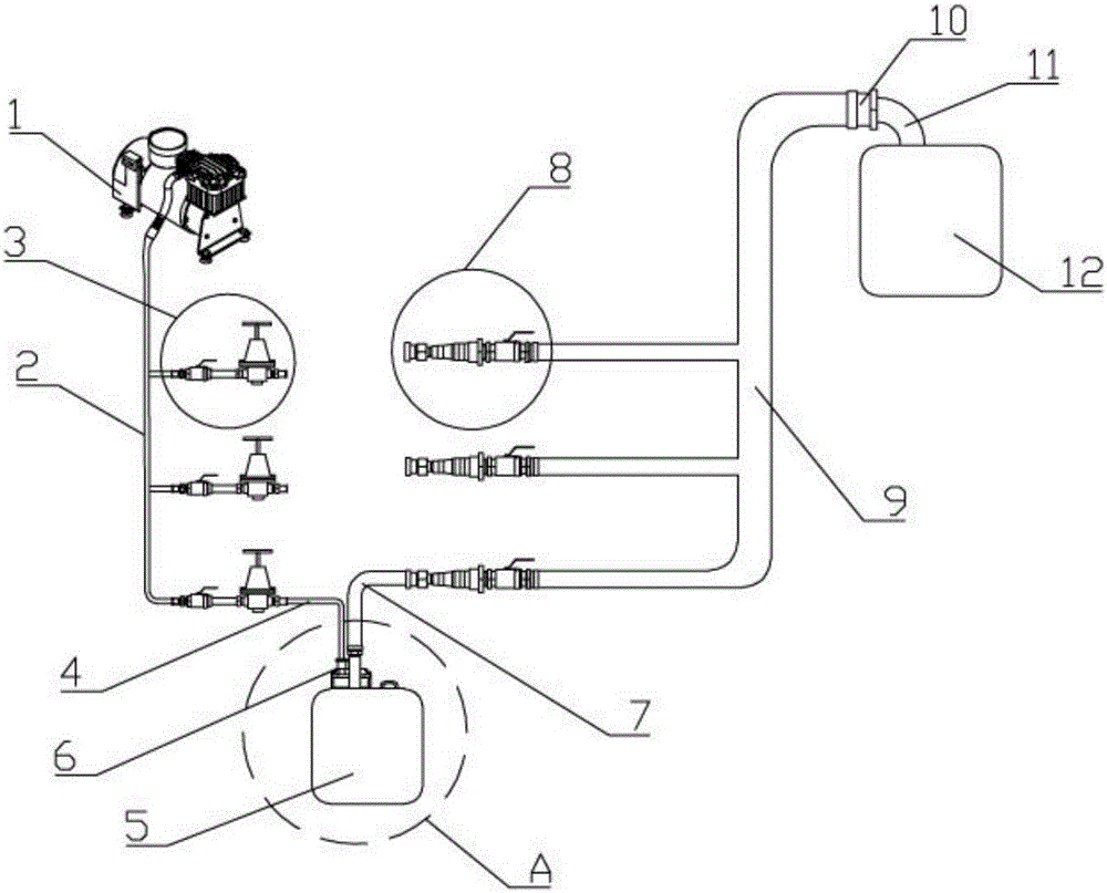 Foaming agent filling device for decontamination vehicle