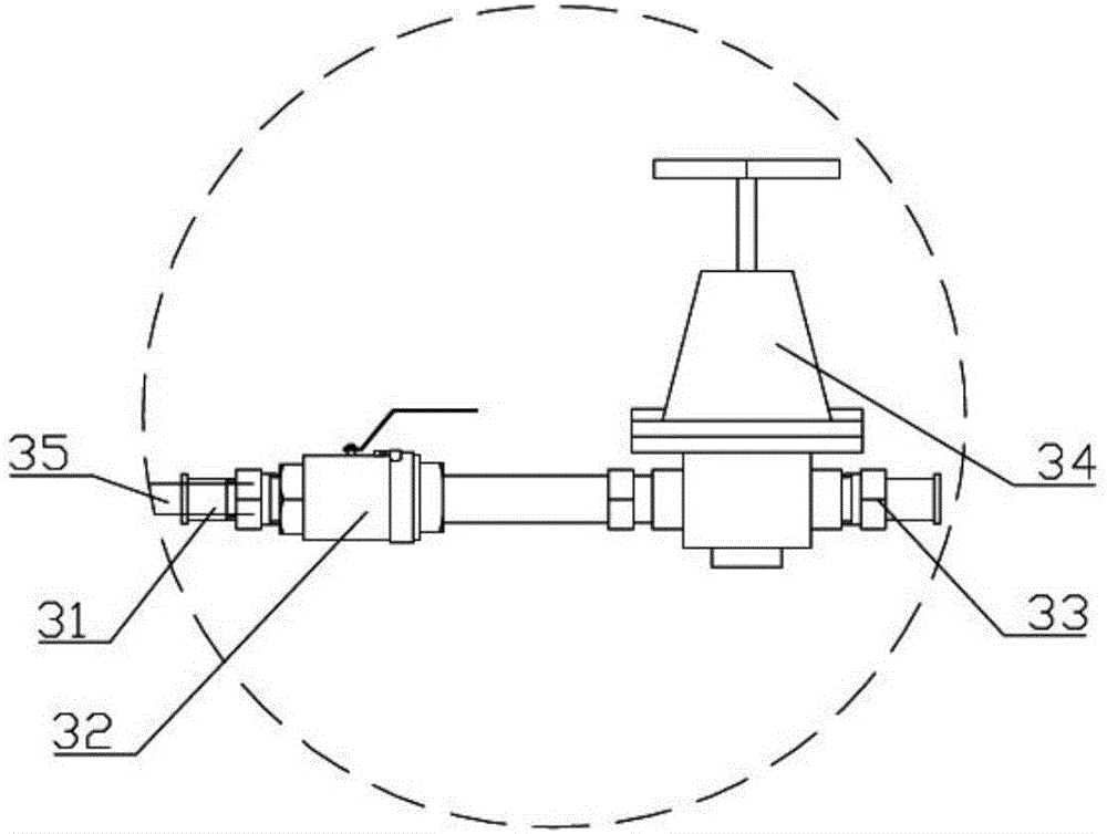 Foaming agent filling device for decontamination vehicle