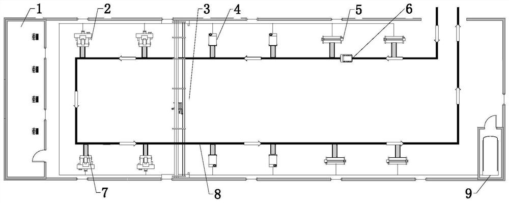 Centralized cleaning system for bogie parts