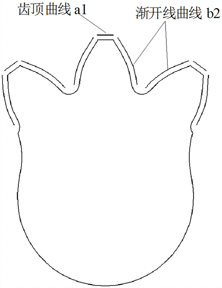 Method for designing hot-forging die tooth form of rockshaft with teeth