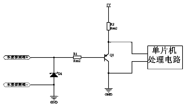 High-sensitivity water sensor and amplifier circuit