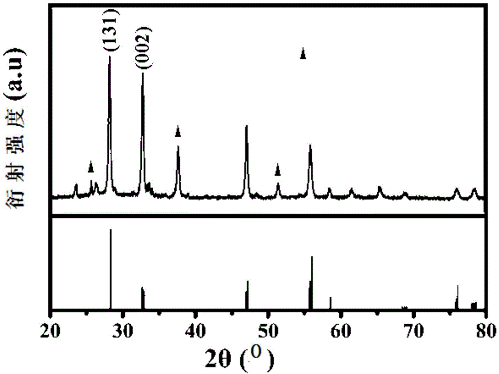 Bismuth tungstate nano-film with photocatalytic performance as well as preparation method and application thereof