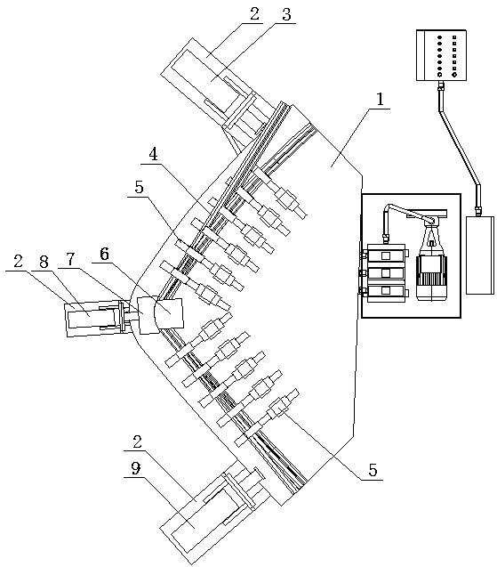 Integrated bending forming device for abnormally-shaped tube