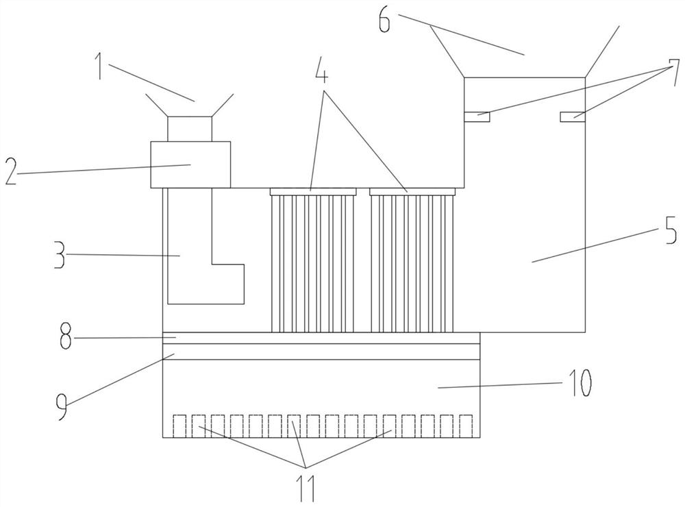 A dust collector for sand and gravel aggregate processing