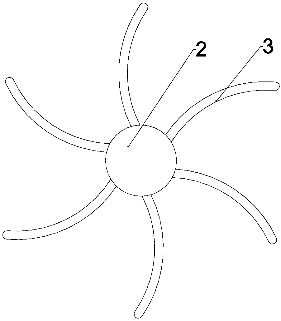 Household sewage circulation treatment device based on wind energy