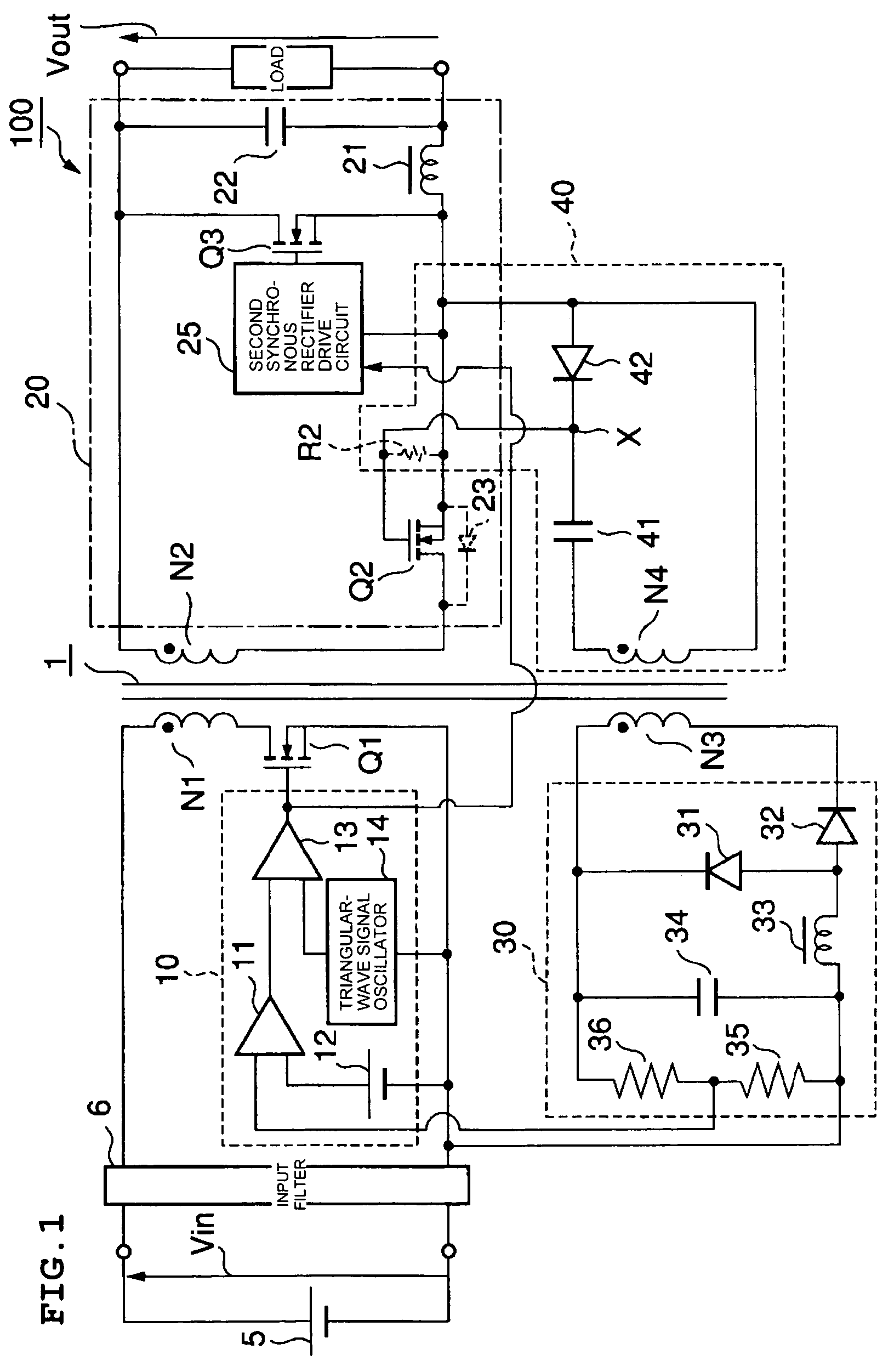 Switching electric source device