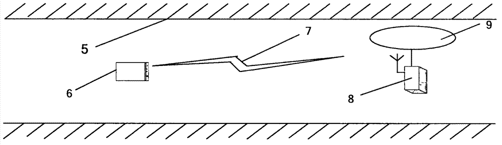 Mine emergency wireless collection system and collection method based on remote distribution of flying machine