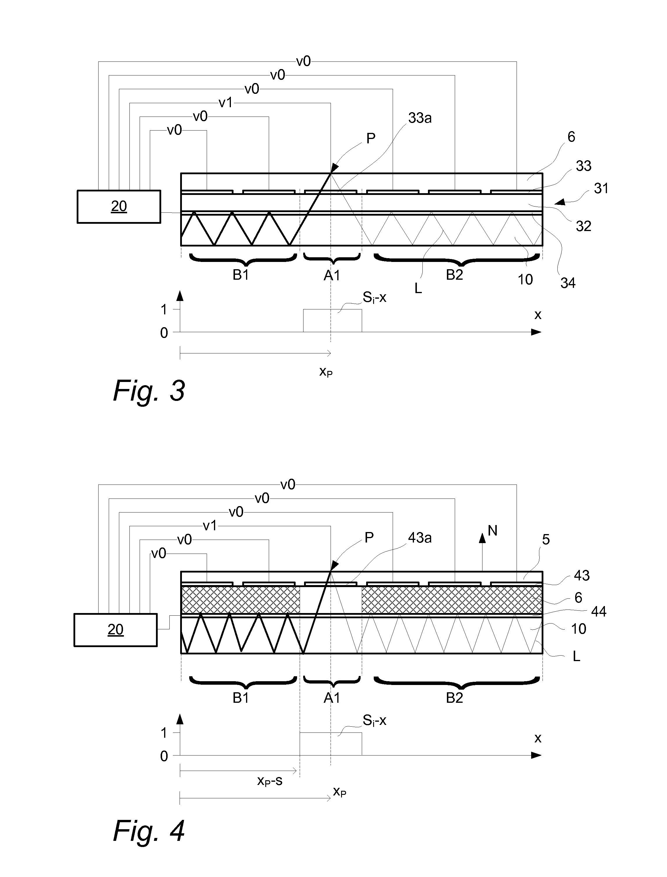 Touch surface with variable refractive index