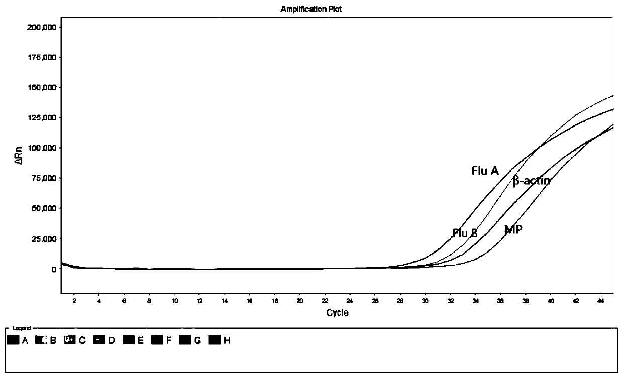 Collaborative multiplex PCR detection method for nucleic acids of nine respiratory tract pathogens