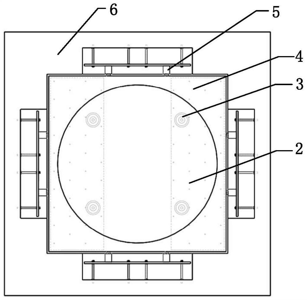 Six-dimensional force measuring device based on gas lubrication mechanical decoupling