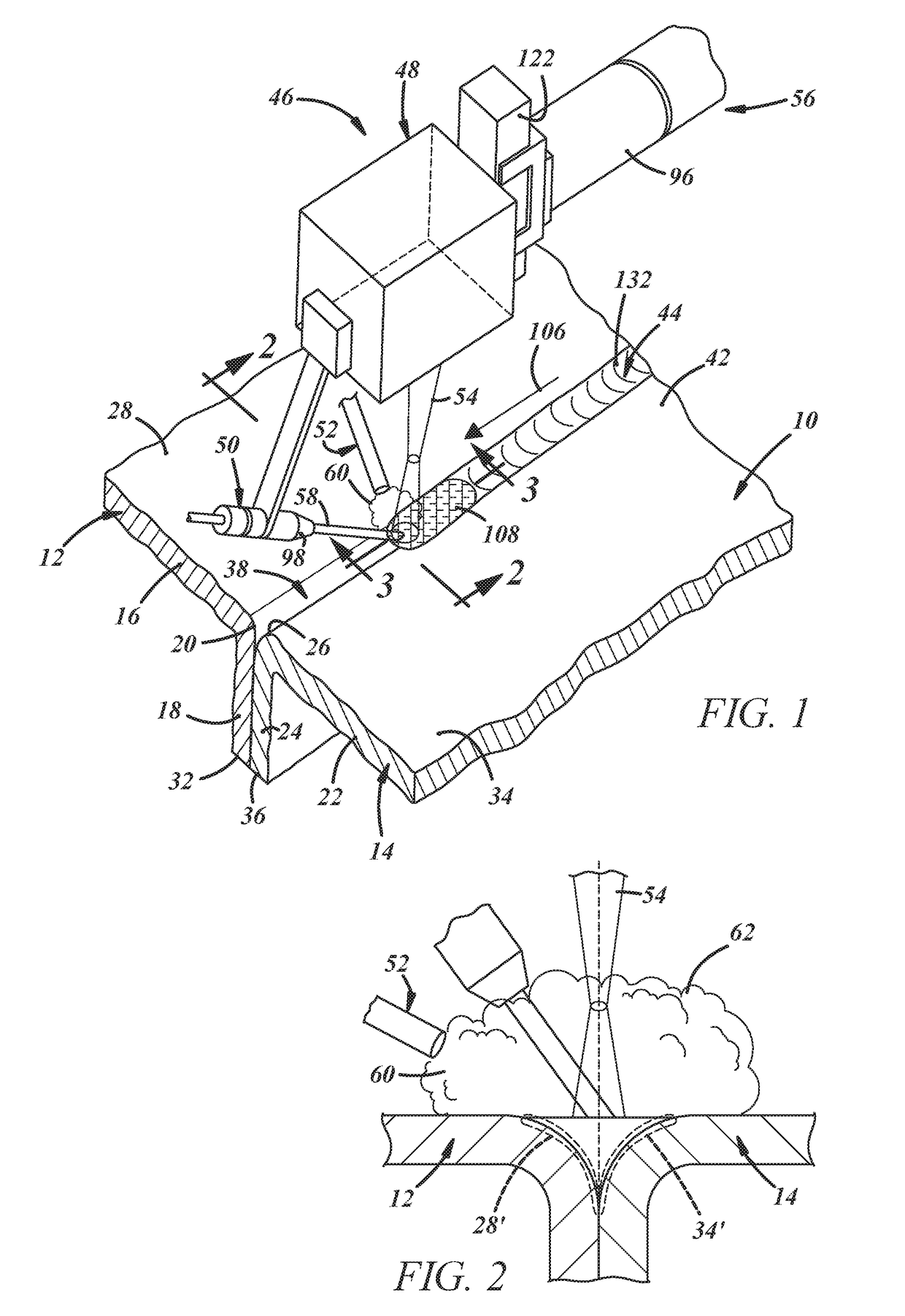 Laser brazing of metal workpieces with relative movement between laser beam and filler wire