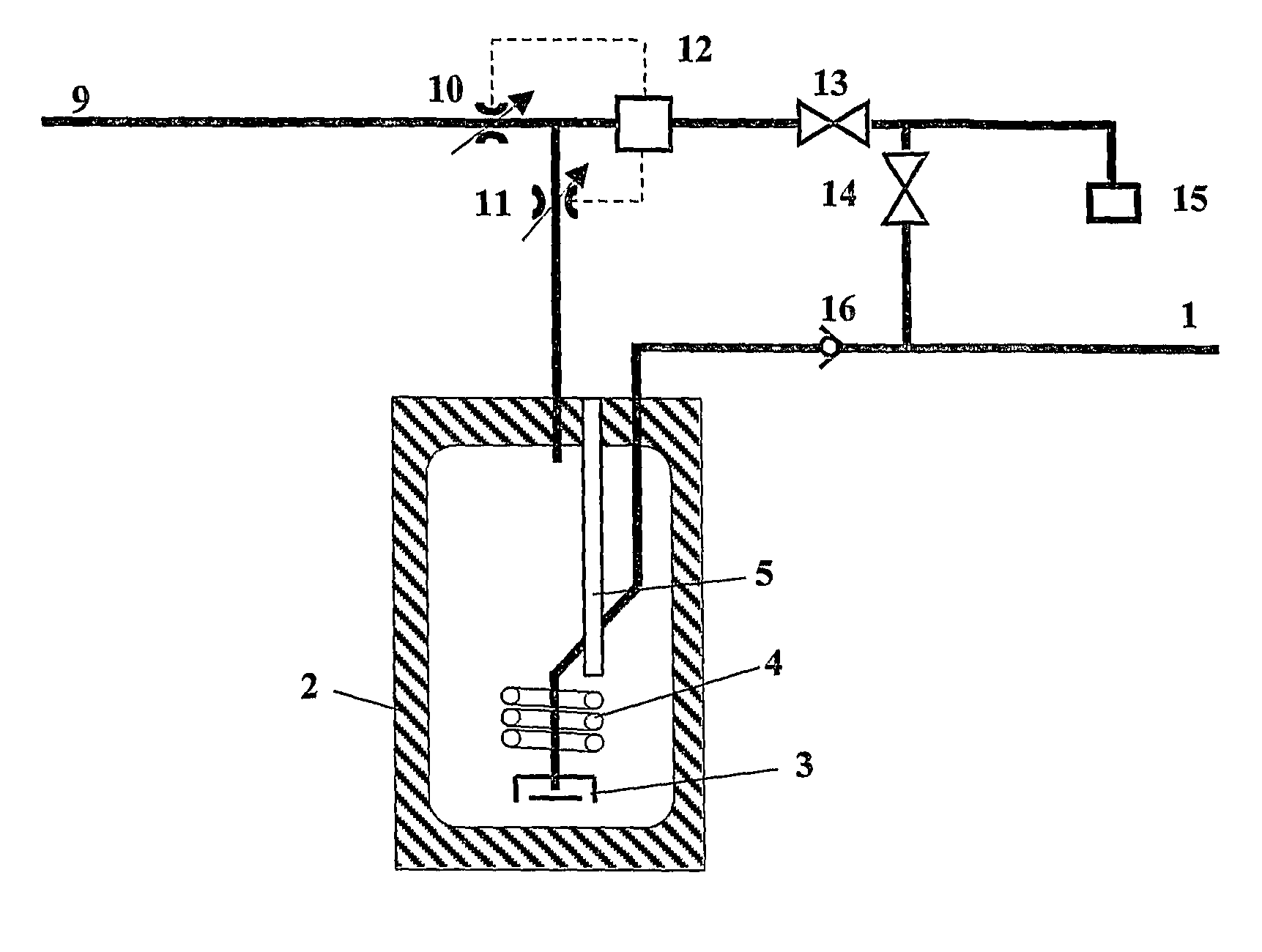 Device for dispensing water with variable temperatures