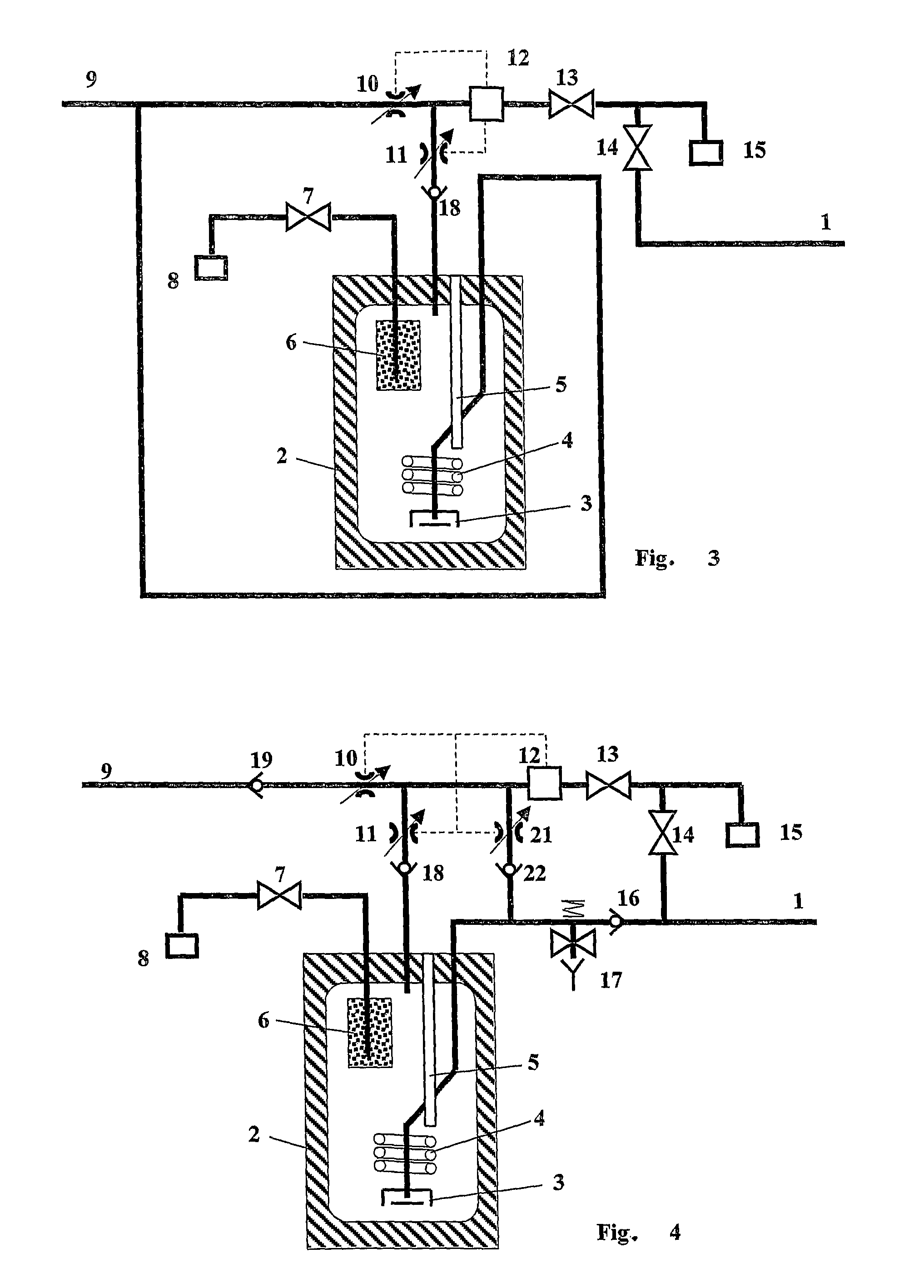 Device for dispensing water with variable temperatures