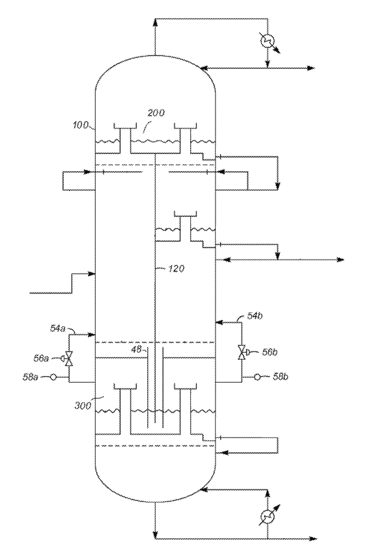 Gas distribution structure for distillation column and control method thereof