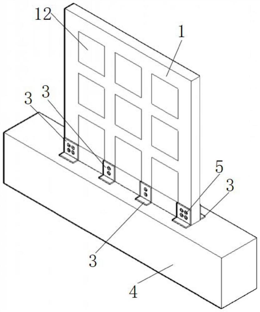 Fabricated composite wall based on steel pipes and construction method thereof