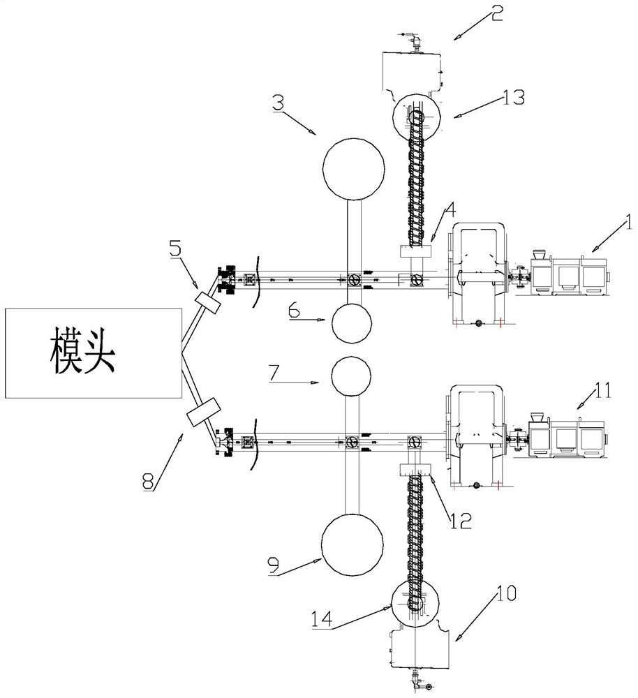 Corrugated pipe extrusion equipment