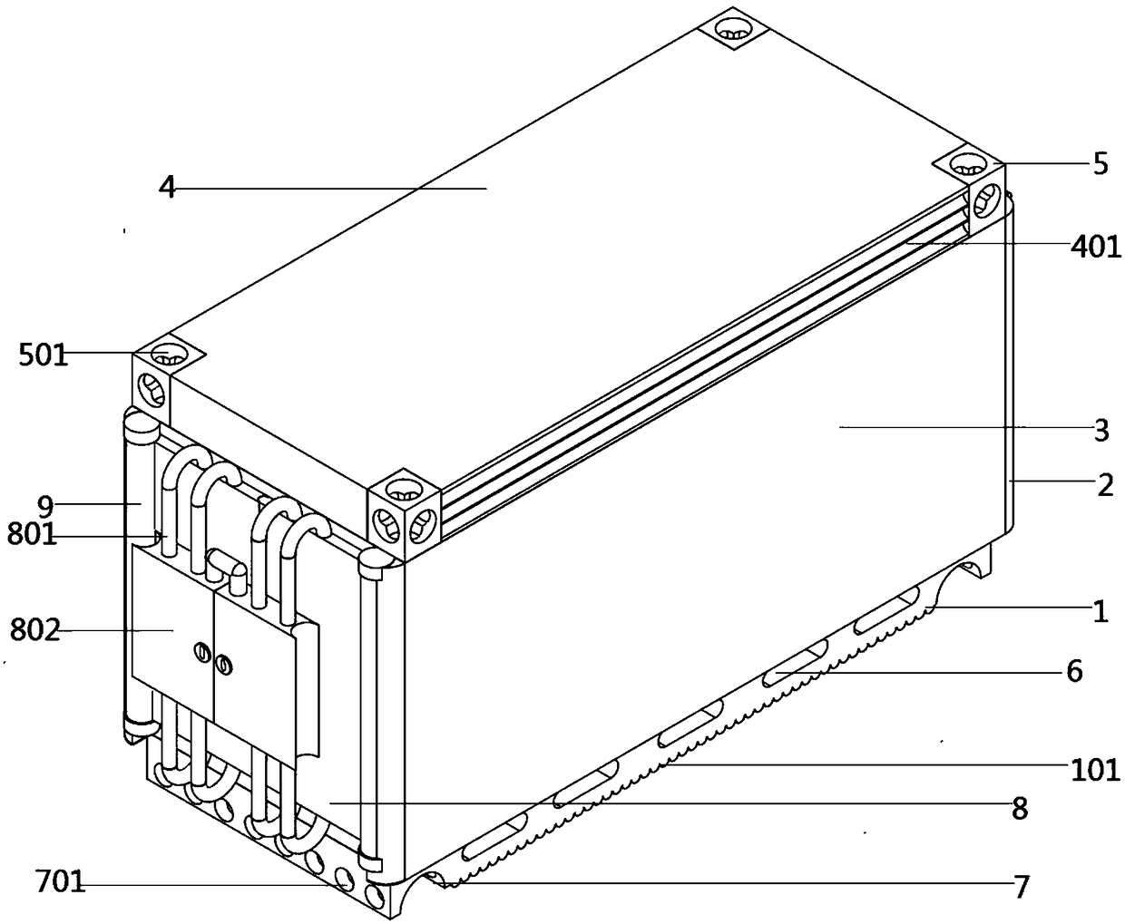 Port logistics container structure