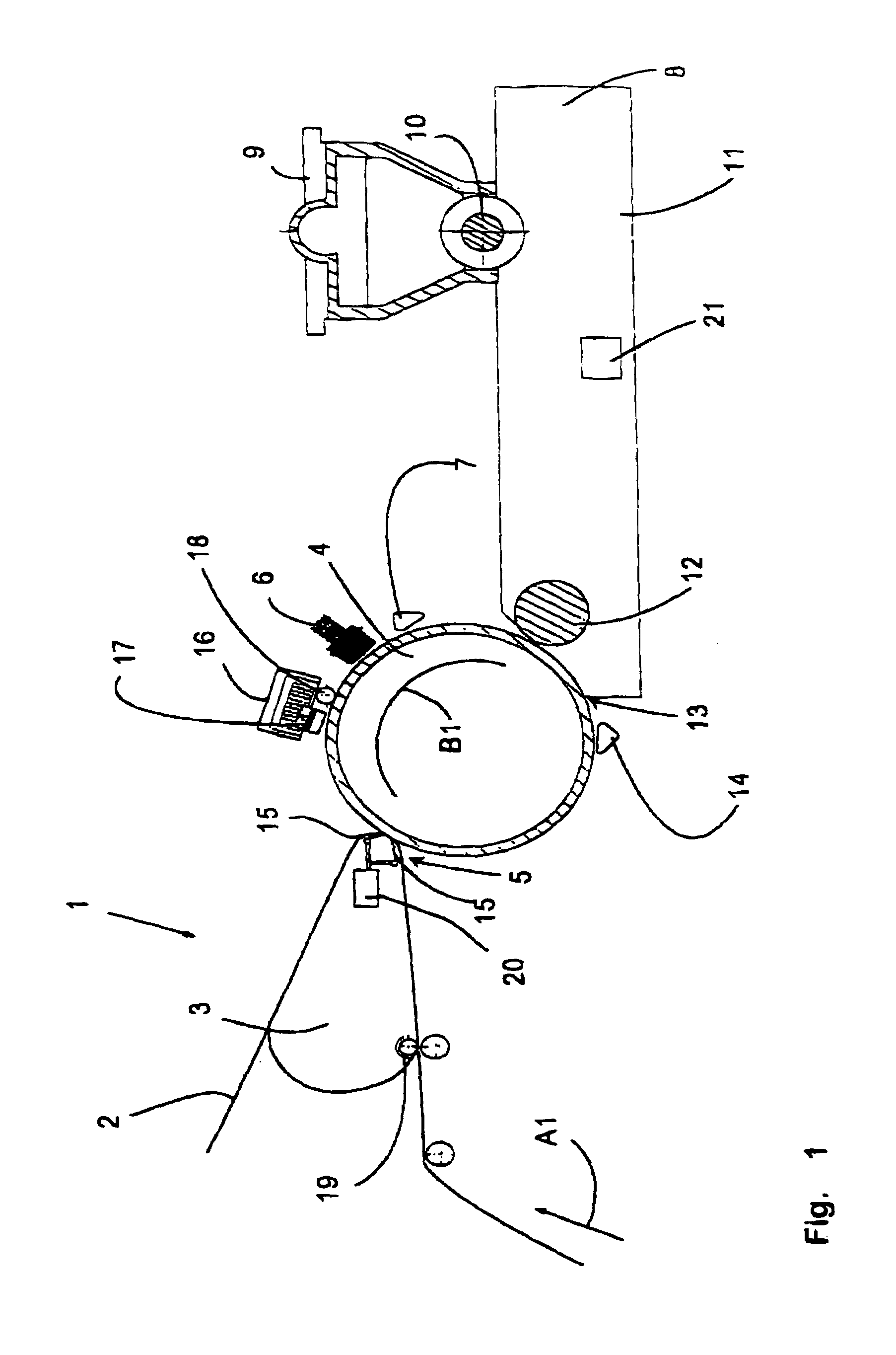 Method, control circuit, computer program product and printing device for an electrophotographic process with temperature-compensated discharge depth regulation