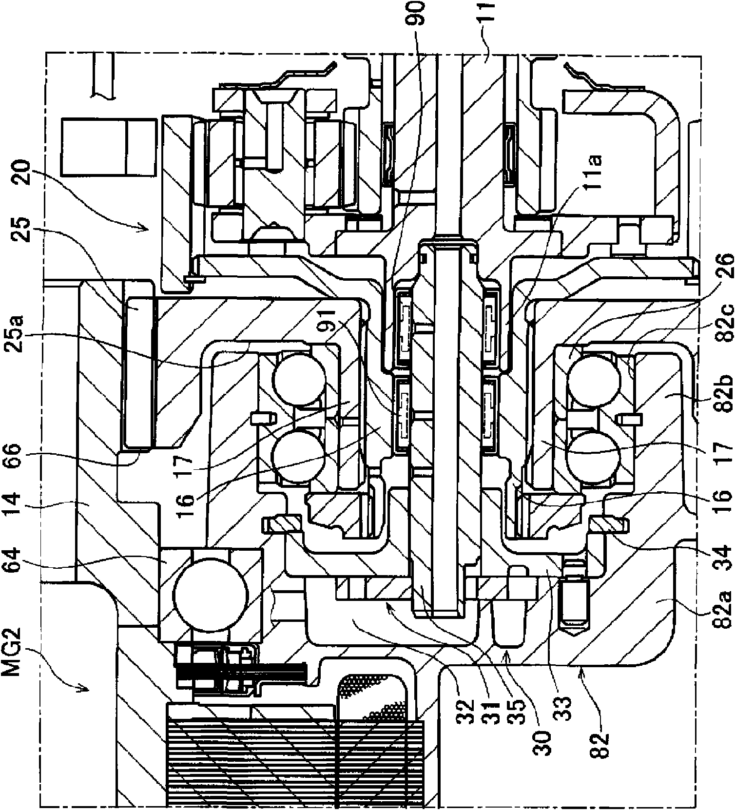 Drive device for hybrid vehicle