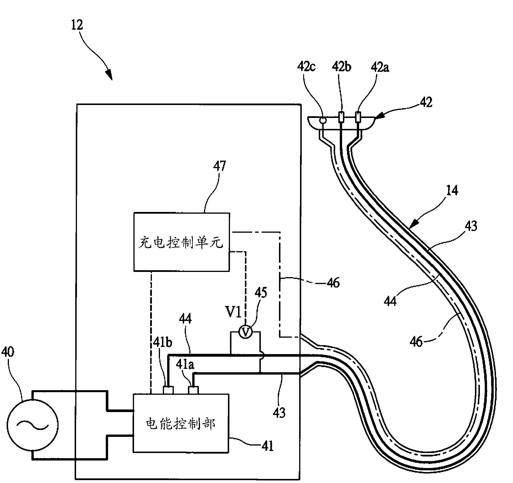 Electric charging system and electric vehicle