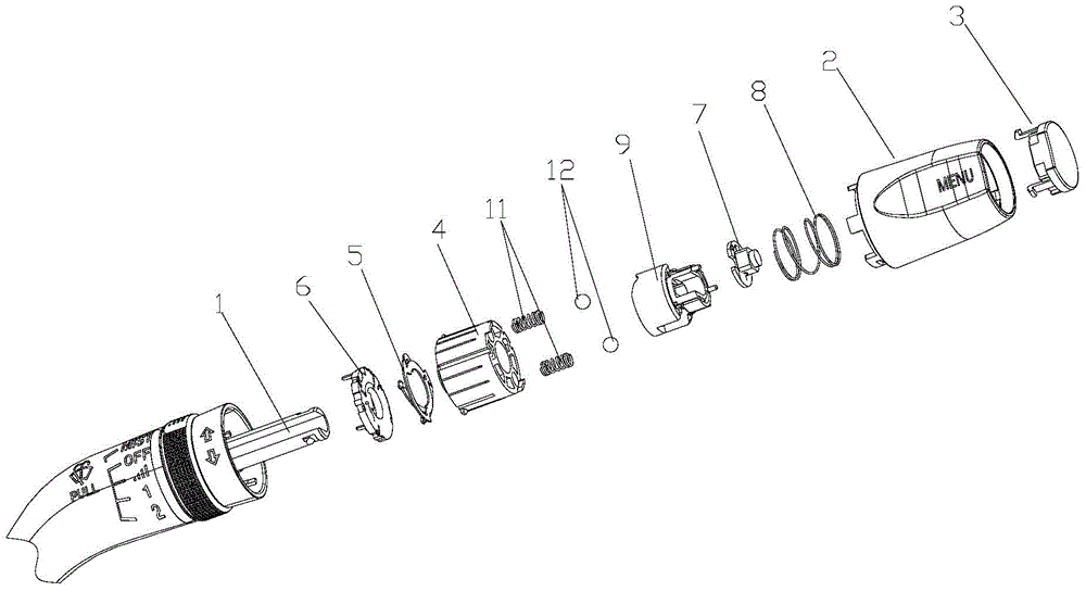 An automobile combined switch with display screen page turning function