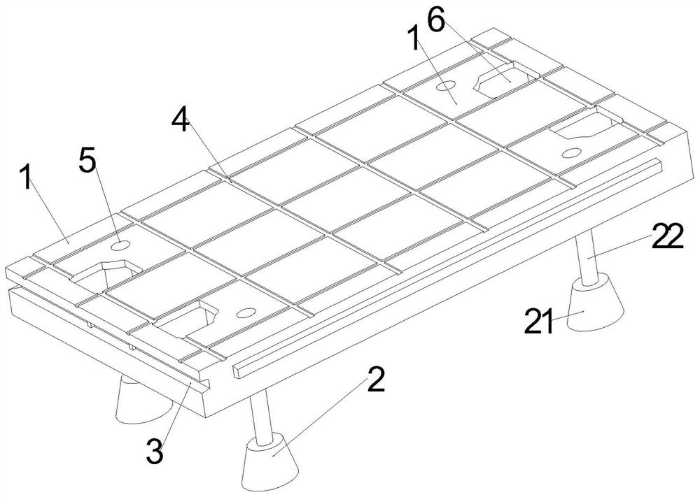 A prefabricated overhead leveling ground and its production method and installation method