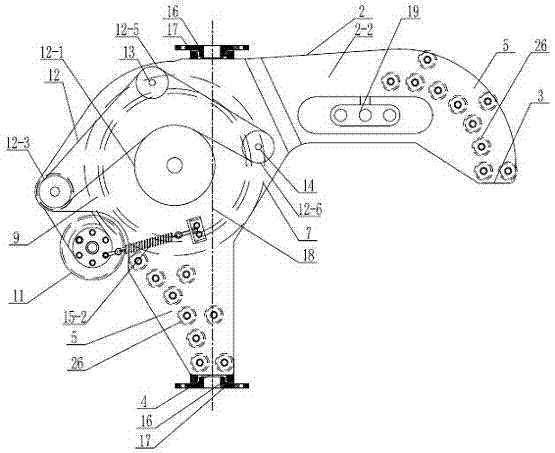 Underwater orthogonal swinging type neutral cable synchronous conveying mechanism