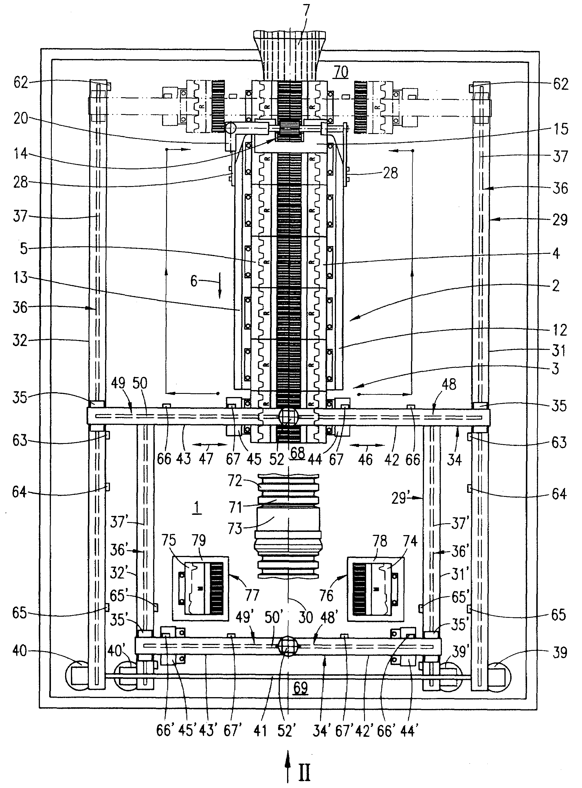 Method and apparatus for producing pipes having a transverse profile from thermoplastic material