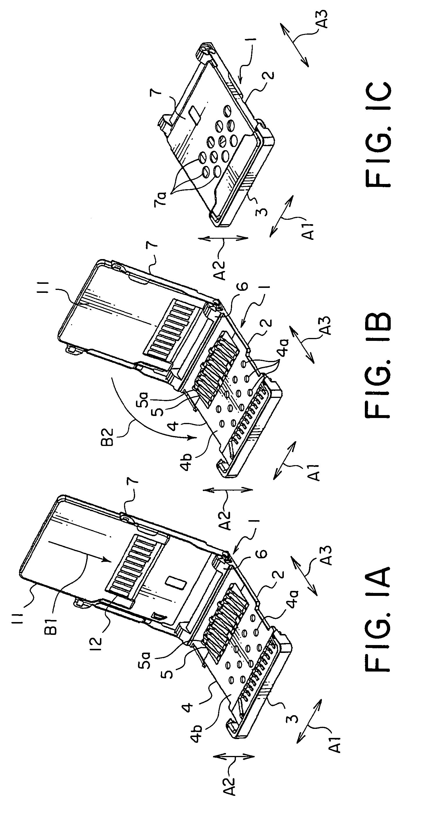 Connector easily enabling electrical inspection of contacts